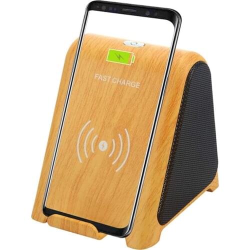 3in1 Bluetooth Wireless Speaker Charger 10W/7.5 W/5W Fast Charging Phone Stand Holder Compatible for Samsung IPhone