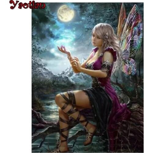 5D DIY Diamond embroidery Full drill Fantasy Butterfly Fairy Diamond painting Cross Stitch kit Rhinestone Mosaic Painting decor