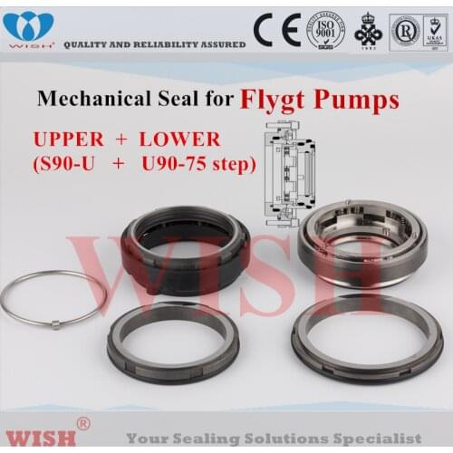 90-90/75mm upper (S)+ lower (U s'te'p) mechanical seal /Flygt pump code 3231