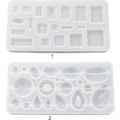 Free shipping DIY Crystal Epoxy Pendant Mold Mirror Handmade Resin Molds Gypsum Making Necklace Accessories Tools