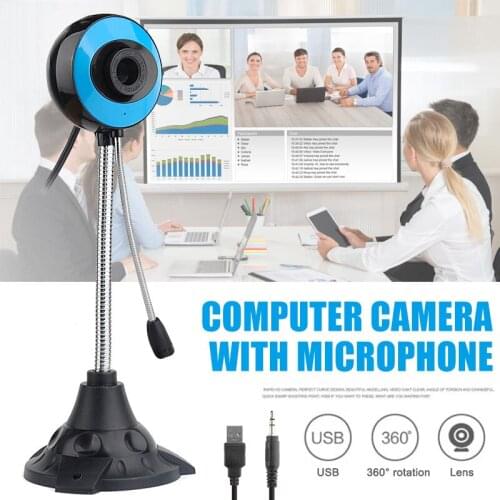 USB Computer Driver-free HD Digital Camera With Independent Microphone Suction Cup Base Webcam For Online Video Chat Conference