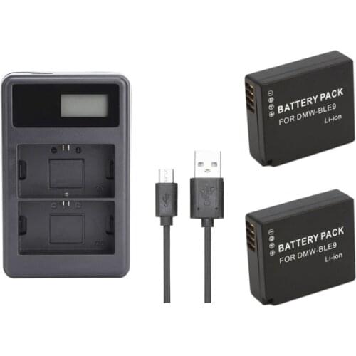DMW-BLE9 BLE9 DMW-BLE9E BLE9E DMW-BLG10 BLG10 BP-DC15 BPDC15 Battery+Charger for Panasonic Lumix GF6, GX7, GX80, GX7 Mark II