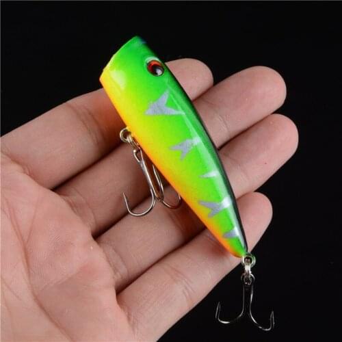 Artificial Top Water Popper 65mm/10g Anti-Corrosion Bionic Plastic Fishing Bait 3D Eyes High Quality Fishing Lure Hard Bait
