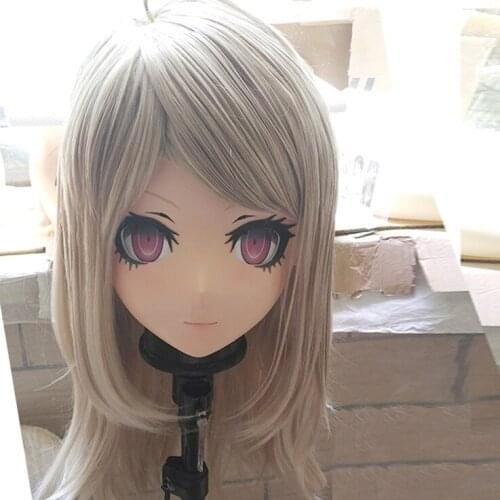 KM264)Quality Handmade Female/Girl Resin 3/4 Head Japanese Cartoon Character Akamatsu kaede Cosplay Kigurumi Mask Crossdresser