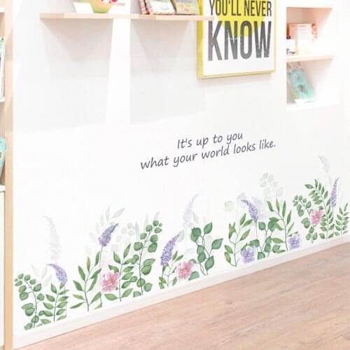 Creative Green Weed Plants Wall Sticker for Bedroom Living Room Decor Self-adhesive Stickers Vinyl Wall Decals Aesthetics mural