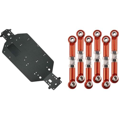 6PCS Metal Rod for RC Wltoys A949 A959 A969 & 1x for HSP 04001 Metal Aluminum Upgrade Parts for 1/10 RC Buggy XSTR Truck