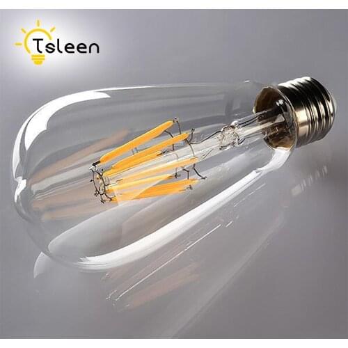 Cheap 220V 110V Retro Real Watt Vintage LED Edison Bulb E27 LED Filament Light LED Bulb Lamp Candle Light 4W 16W Powerful LEDS