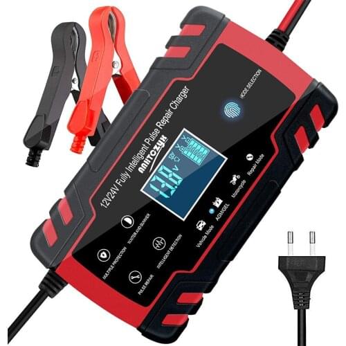 NEW Car battery charger 8A 12V 24V automatic intelligent 3-Stage charger with LCD display automatic and intelligent maintenance