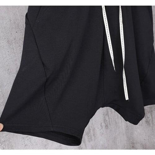 Original Design Mens Zippered Trousers Shorts / Loose Casual Gym Sports Pants Dropped Crotch Sarouel Pants / Harem Basketball S