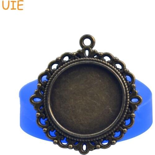 OYL040U 31mm Oval Lace Frame Flexible Silicone Mold - Cameo Frame Mold Cake Decorating Resin Mold, Clay Mold