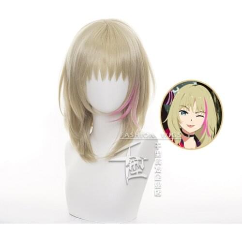 Anime WONDER EGG PRIORITY Rika Kawai Wig Cosplay Costume Heat Resistant Synthetic Hair Women Party Wigs + Wig Cap