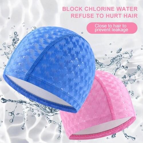 Adult swimming hat solid color high elastic polyurethane waterproof swimming hat ear protection swimming accessories unisex 2020