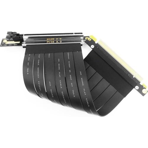 Full Speed Gen3 128G/S PCIE3.0 X16 Graphics Card Vertical Extension Flat Cable Compatible with ATX Phanteks Lianli MSI Adapter