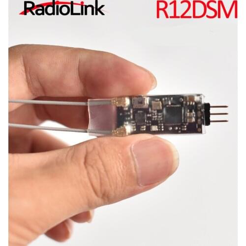 Radiolink R12DSM Micro Mini Receiver 2.4G 12CH SBUS PPM Signal Support DSSS FHSS Spread Spectrum for AT9 AT9S AT10 RC Quadcopter