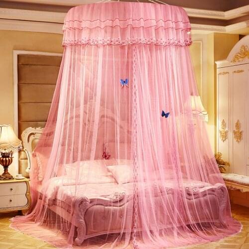 Romantic Lace Round Mosquito Net Adult Dome Tents Ceiling Hanging Canopy Decor Large Size for 1.2-2m bed