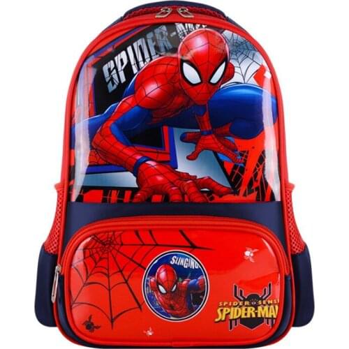 Disney spiderman Boys Cartoon Schoolbag Girls Elsa Schoolbag Children Sofia Backpack High Capacity