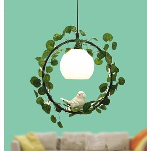 Modern Black Single Round Ring Pendant Lights DIY Plant Art LED Hanging Lamp Living Dining Room Bedroom Lighting Fixtures E27