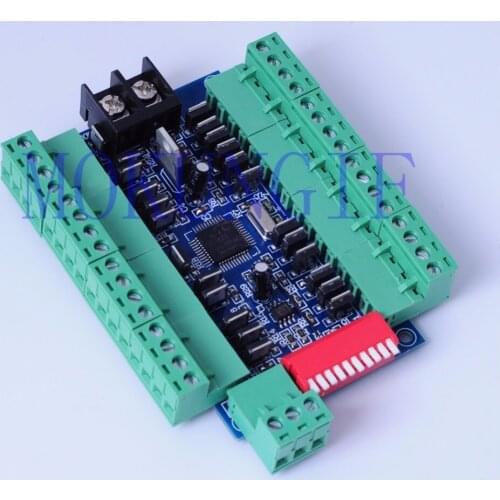 5pcs 24CH LED dmx dimmer Controller 24 channel dmx512 decoder DC12V-24V,3A*24 channel output For RGB LED Strip Module
