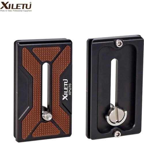 XILETU XPU70 Universal Quick Release Plate w 1/4″ General Screw ARCA SWISS Standard For Tripod Ball Head Cameras DSLRS SLRS