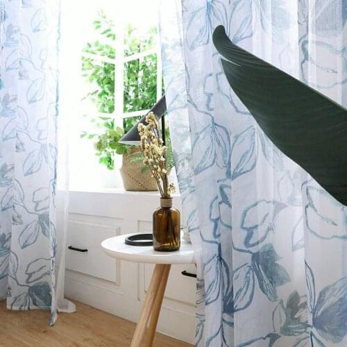 Embroidered Sheer Curtains for Windor Tulle in The Living Room Bedroom Kitchen Finished Curtain
