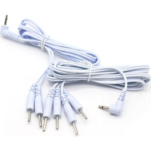 2 Pins 4 Pins Pin 2.5mm Head Electrode Cable Line Connector Wire for TENS/EMS Electronic Therapy Machines Electrode Patch Cable