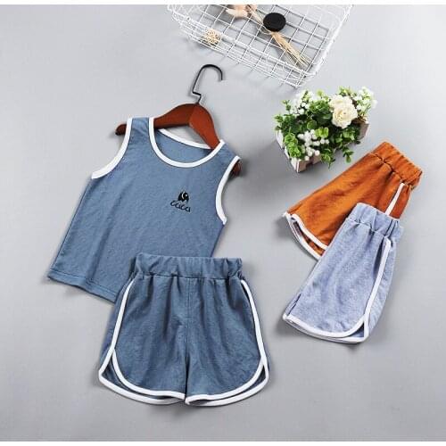2021 Boy Pajamas Kids Summer Clothing Children Underwear Cartoon T-shirts+Shorts Boys Girls Sleepwear Baby pajamas Sets