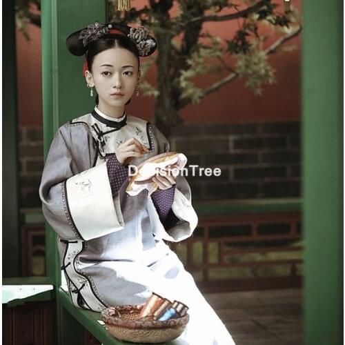 2021 story of yanxi palace tv hanfu chinese traditional clothes festival folk dance dress hanfu women lady performance dress