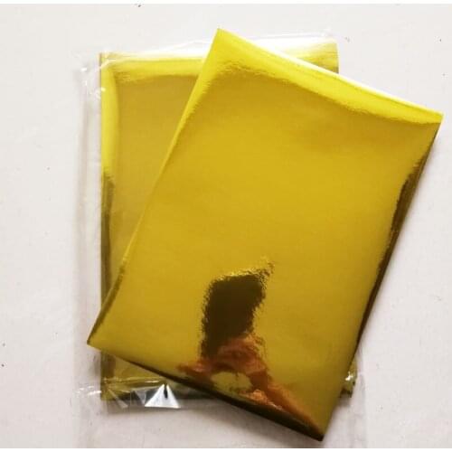 50 Sheets Glossy Gold Foil Film Label Sheets A4 Blank Sticker For Laser Printer Or Decoration