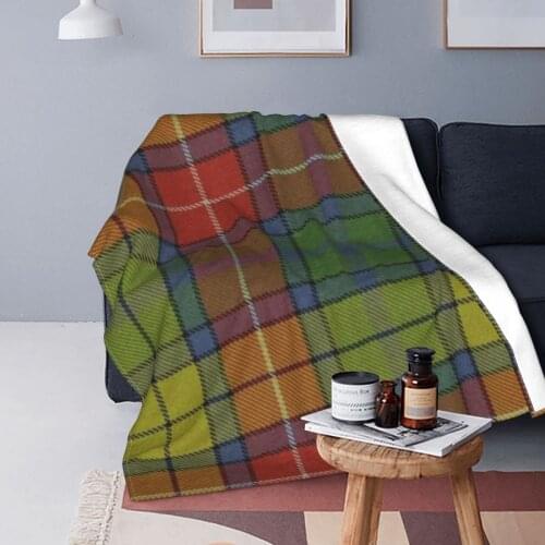 Plaid Blankets Velvet Spring Autumn Simple Retro Portable Warm Throw Blankets for Bed Outdoor Bedding Throws