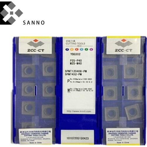 Free shipping SPMT120408-PM YBG302 face mills blade cnc carbide milling inserts lathe cutting carbide tips for stainless steel