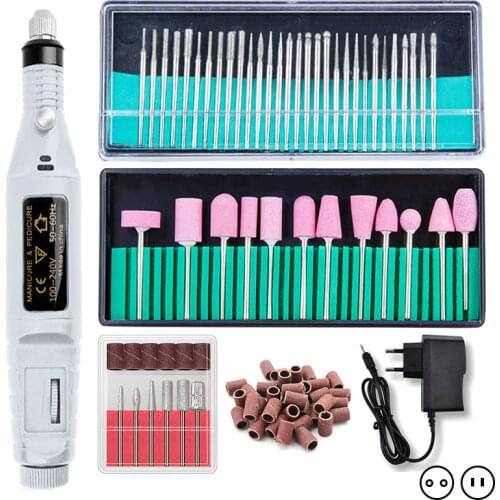 Electric Apparatus for Manicure Milling Machine UV Gel Acrylic Polish Remover Nail Drill Bits Mill Cutter Tools Nail Grinder Set