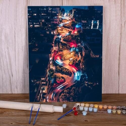 City Landscape DIY Paint By Numbers Complete Kit Oil Paints 40*50 Painting On Canvas New Design For Adults For Handicraft