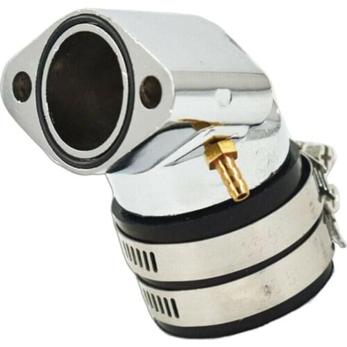 Engine Carburetor Aluminum Alloy Angled Adapter Inlet Intake Carb Manifold for GY6 150Cc Scooter Go Kart