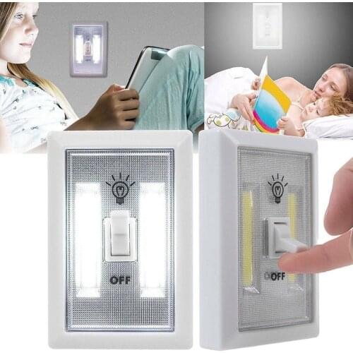 Magnetic Mini LED COB Night Emergency Light with Switch Magic Tape Wall light Modern For Car Home Outdoor Flashlight Battery Pow
