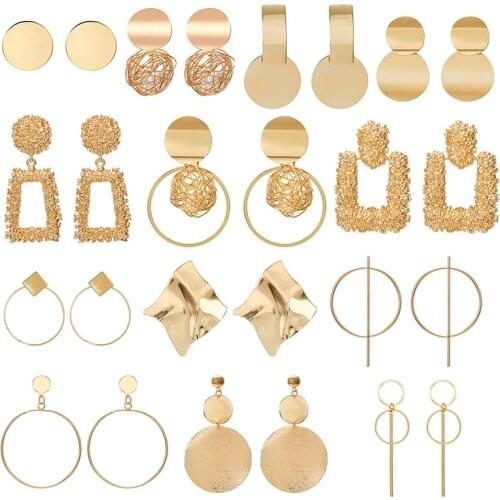 Fashion Statement Earrings 2020 Big Geometric earrings For Women Hanging Dangle Earrings Drop Earing modern Jewelry