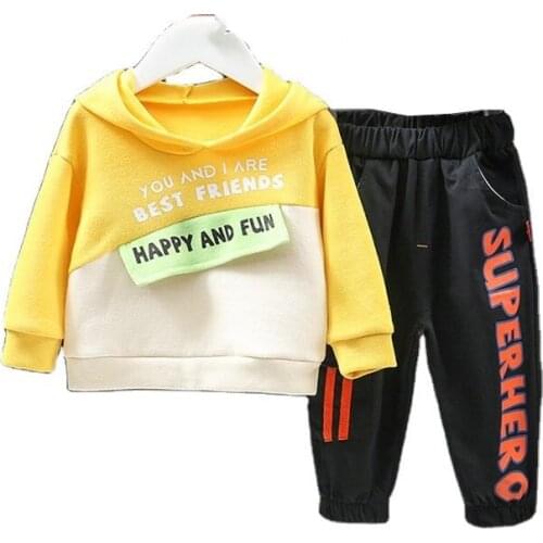 Baby New Spring Autumn Clothes Children Boys Girls Letter Hoodies Pants 2Pcs/sets Kids Infant Costume Toddler Casual Tracksuit