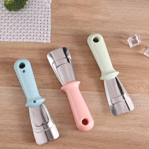 Portable Multicolor Stainless Steel Ice Shovel Kitchen Fridge Clean Gadget Defrosting Shovel Freezer Ice Scraper Deicing Tools