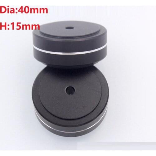 Dia40mm H15mm Preamplifier Foot Power Amplifier Case DIY Accessories All Aluminum Solid Machine Foot Non-slip Damping