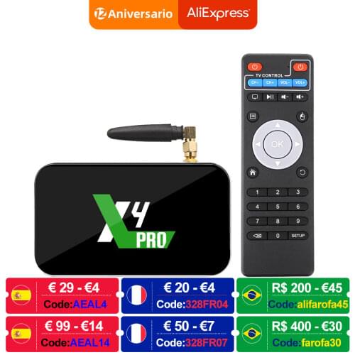 X3 Pro TV BOX Android 9.0 TV Box Amlogic S905X3 4GB DDR4 Set Top Box 2.4G 5G Dual WiFi 1000M BT 4K HD Media Player X3 Cube Plus
