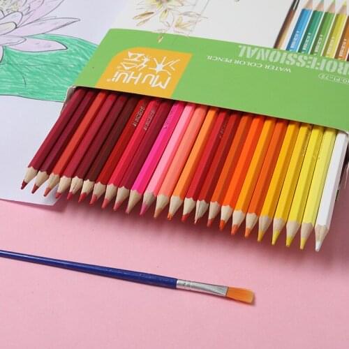 Professional Watercolor Pencil 48/72 Colors Drawing Set Water Soluble Coloured Pencils For Painting School Art Supplies