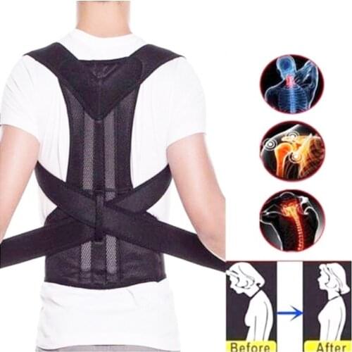 XS-4XL Adjustable Back Spine Posture Corrector Adult Humpback Pain Back Support Brace Shoulder Belt Posture Correction 3 Colors