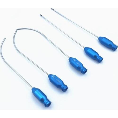 5pcs/set Luer Lock Infiltration 4pcs Liposuction cannulas with Reusable Handle
