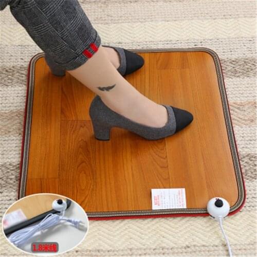 SF-6,Winter Leather Heating Foot Mat Warmer Electric Heating Pads Feet Leg Warmer Thermostat Home Office Warming Supplies