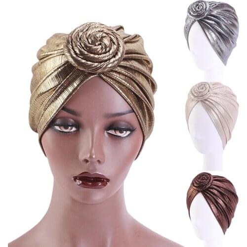 New Knotted Turban Hat Women Twist Knot India Hat Ladies Chemo Cap Fashion Headwear Headbands Women Hair Loss Hat Accessories