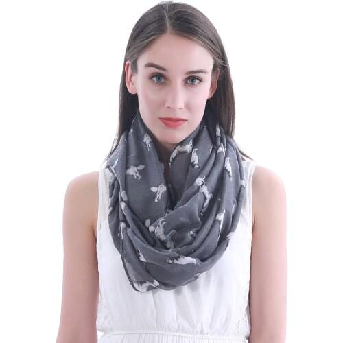 Golden Retriever Dog Print Womens Infinity Loop Tube Scarf Wrap Soft Lightweight Pet Puppy Gift Idea