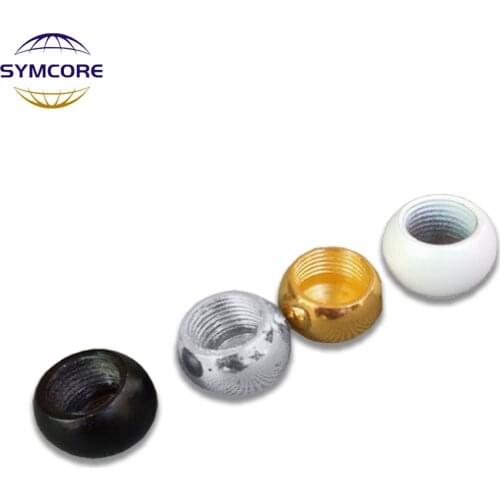 5pcs M10 Inner Tooth Ball Electroplated Gold Chrome Smooth Cap Nut Round Cap Decorative Nut Lamp Accessories DIY