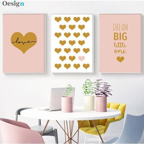 Nordic style frameless HD cartoon love poster painting core childrens room decoration painting modern home art hanging painting