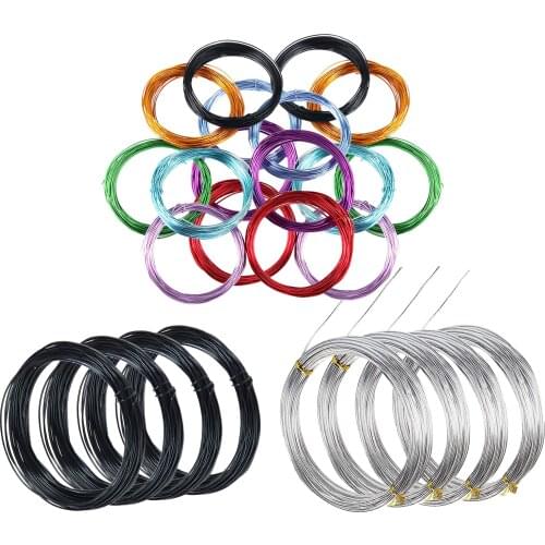 4Pcs 10.9Yard Aluminum Wire Round Bendable Metal Soft Armature for Art Wreath Bezel Sculpting Jewelry Making Skeleton