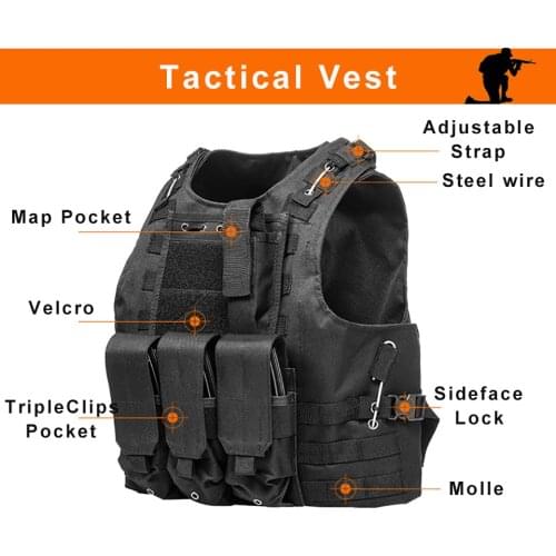 Tactical Vest for Airsoft Military Molle Combat Assault Plate Carrier Tactical Vest CS Outdoor Clothing Hunting Vest