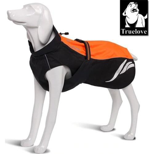 Truelove Waterproof Reflective Stripe Dog Coat Vest Outdoor Walking Dog Raincoat Nylon Pet Jacket For All Weather Breed in stock